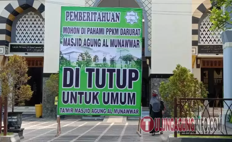 Selama PPKM Darurat Masjid Agung Al Munawwar Dibatasi Untuk Umum